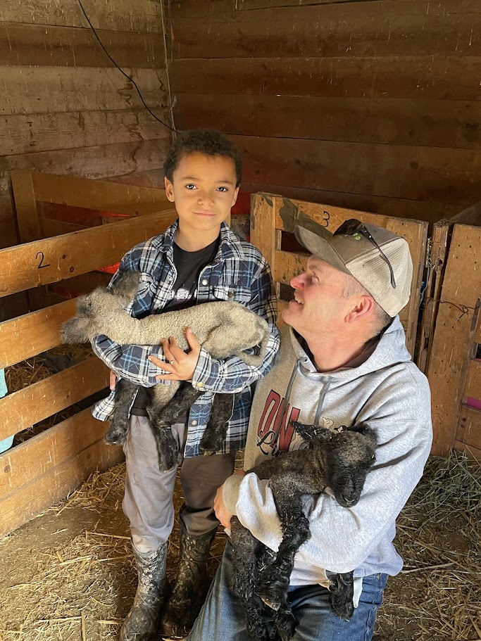 Lambing season has began Luke and Nic checking out the newest arrivals Dec 25 2025